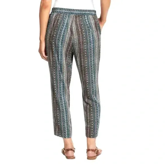 Jessica Simpson Printed Pull-On Pant: Casual, Trendy, Mid-Rise with Elastic Waistband