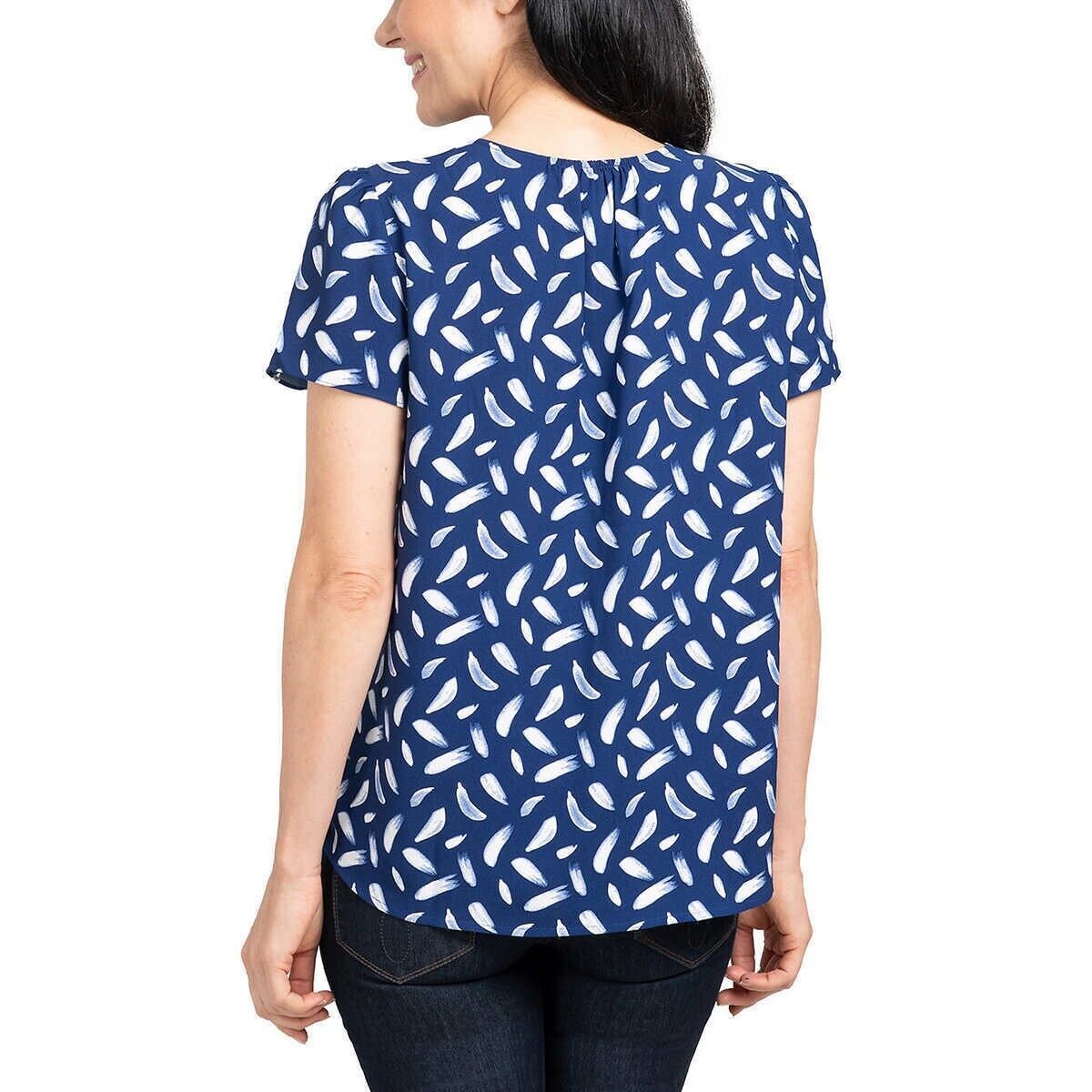 Hilary Radley Women's Printed Blouse Top: Vibrant, Chic Fashion Statement for Any Occasion