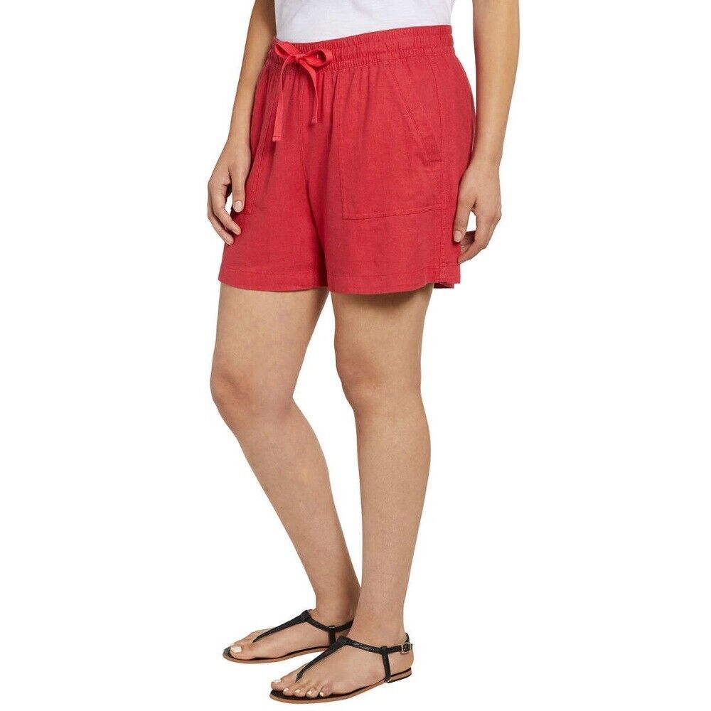 Nautica Women's Linen Blend Pull-On Short - Comfortable Summer Casual Shorts