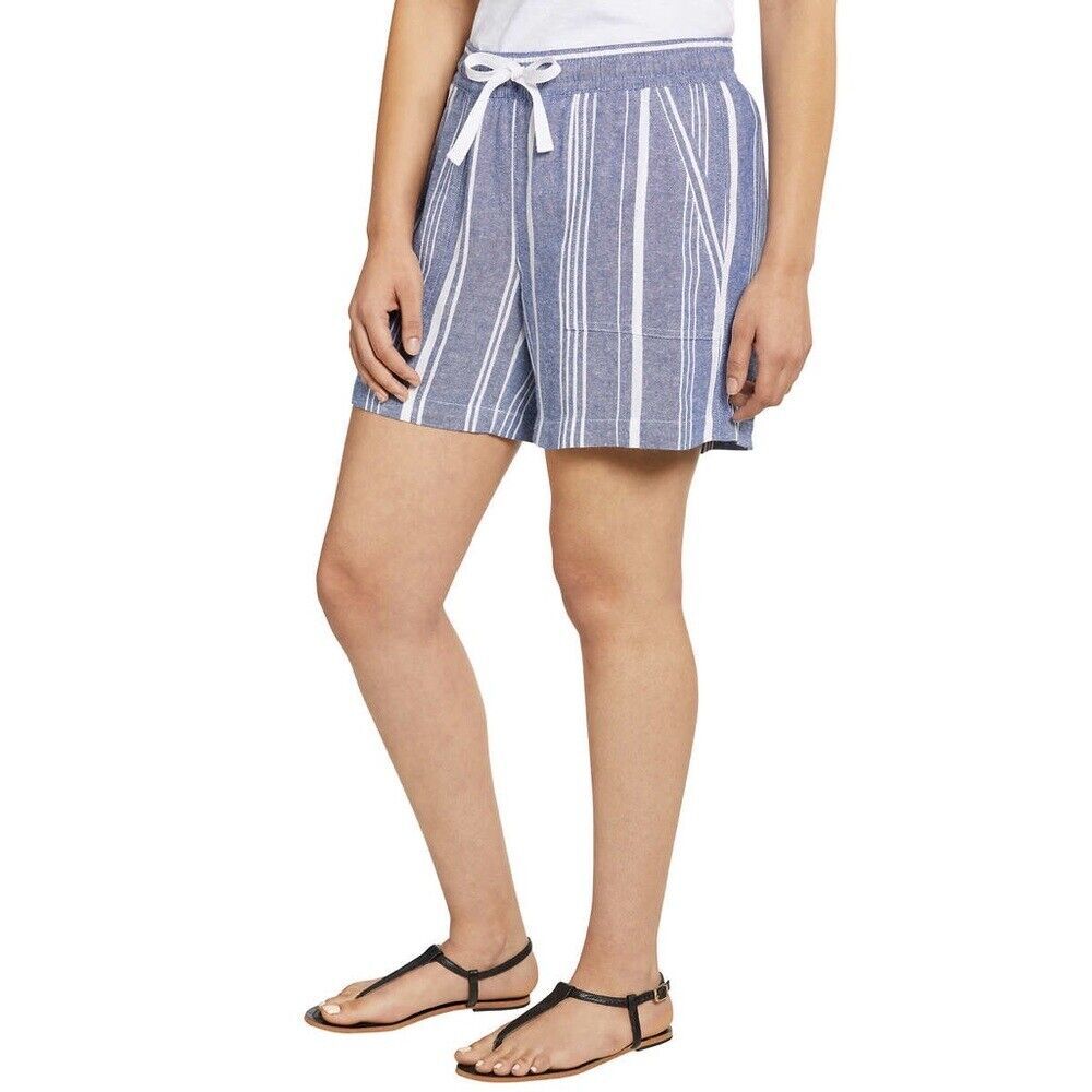 Nautica Women's Linen Blend Pull-On Short - Comfortable Summer Casual Shorts