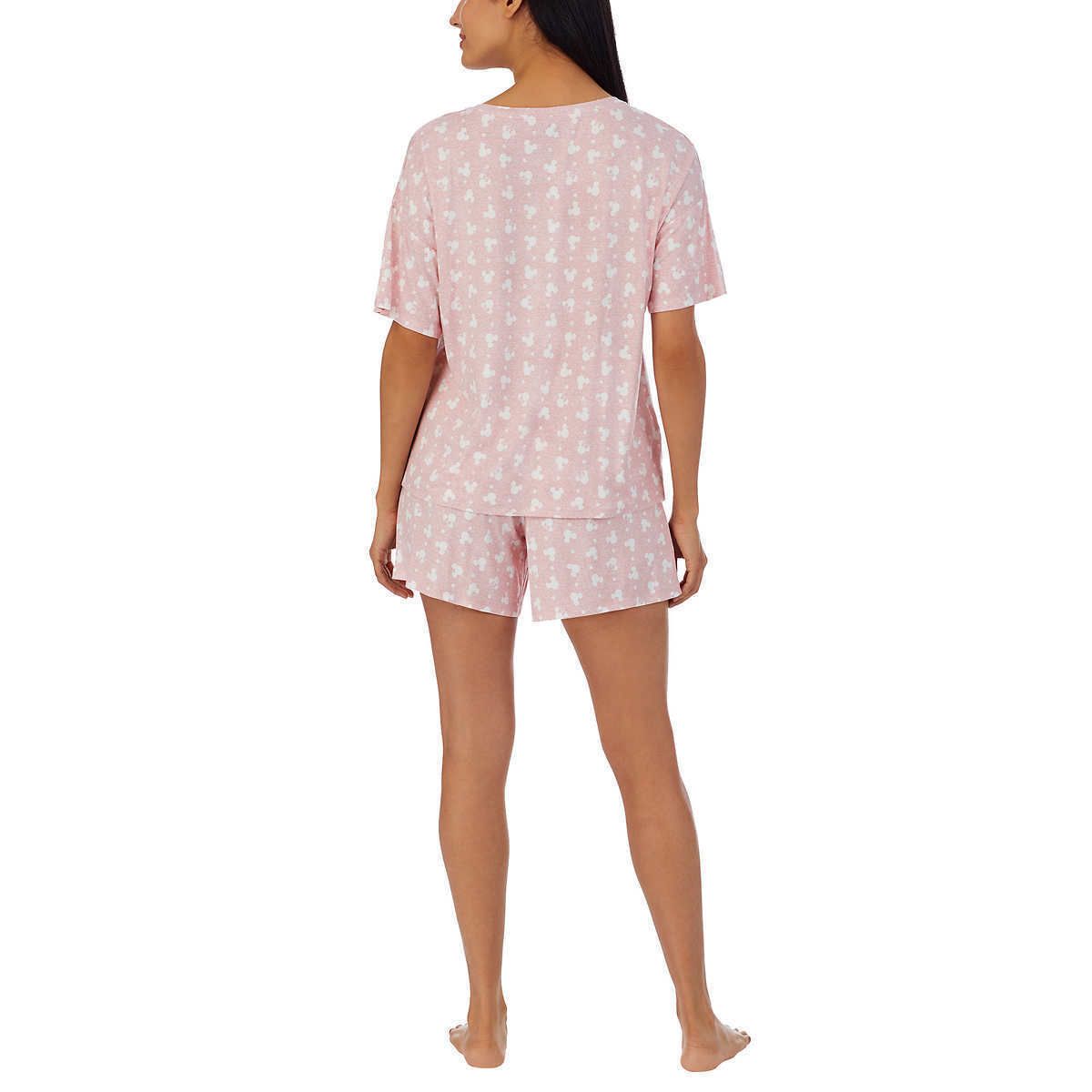 Disney Women's 2 Piece Short Pajama Set - Iconic Character Designs, Comfortable Sleepwear