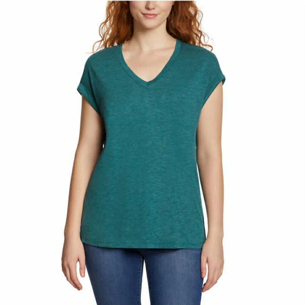 Jessica Simpson Ladies' V-Neck Knit Top (Pacific, Small)