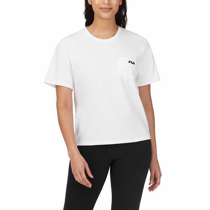 Fila Women's Short Sleeve Tee (White, Large)