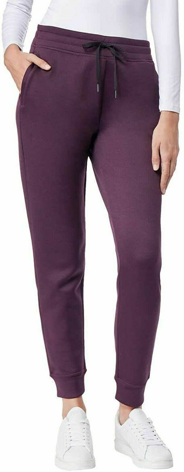 32 Degrees Ladies Fleece Jogger (Heather Infinity Plum, Small)