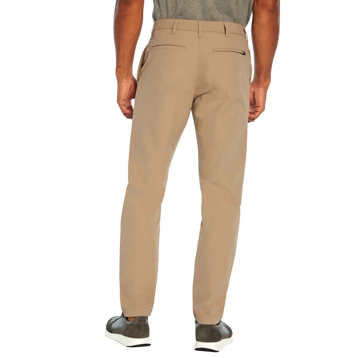 Banana Republic Men's Flat Front Pants in Classic Style and Comfortable Cotton-Elastane Blend Fabric