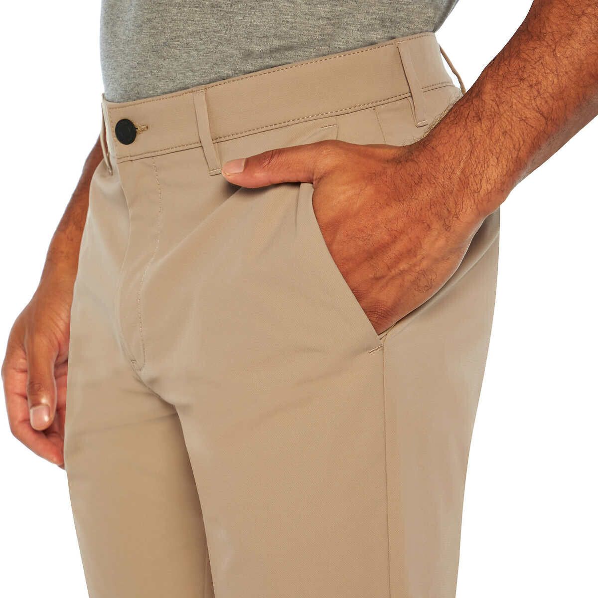 Banana Republic Men's Flat Front Pants in Classic Style and Comfortable Cotton-Elastane Blend Fabric