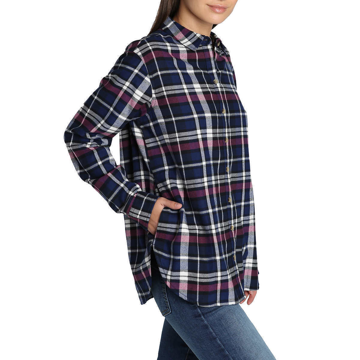 Jachs Girlfriend Women's Cozy Flannel Long Sleeve Shirt