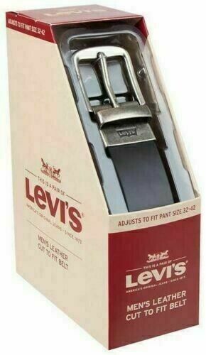 Levis Men's Leather Cut No Fit Belt  (Black, 32 - 42)