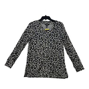 Ellen Tracy Womens Tunic Shirt (Soft Animal, Large)