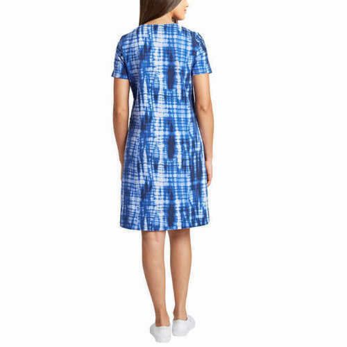 Elegant Ellen Tracy Women's V-Notch Short Sleeve Dress - Trendy Style for Any Occasion