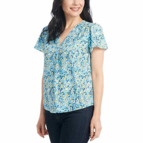 Hilary Radley Women's Printed Blouse Top: Vibrant, Chic Fashion Statement for Any Occasion