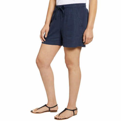 Nautica Women's Linen Blend Pull-On Short - Comfortable Summer Casual Shorts