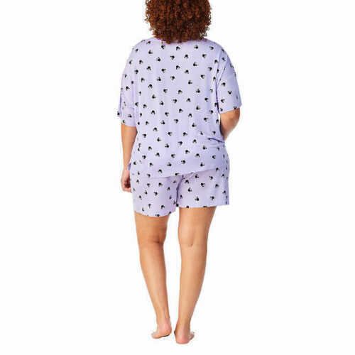 Disney Women's 2 Piece Short Pajama Set - Iconic Character Designs, Comfortable Sleepwear