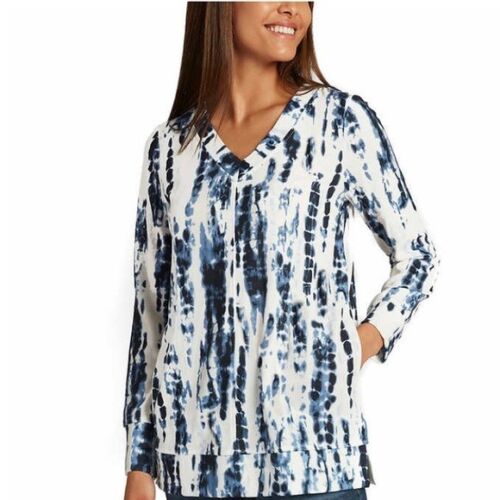 Ellen Tracy Women's Cozy V-Neck Tunic with Pockets