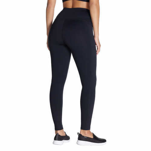 Skechers Women's Go Walk Active Tight - Performance Leggings, Black, Compression Fit, Moisture-Wicking Fabric.