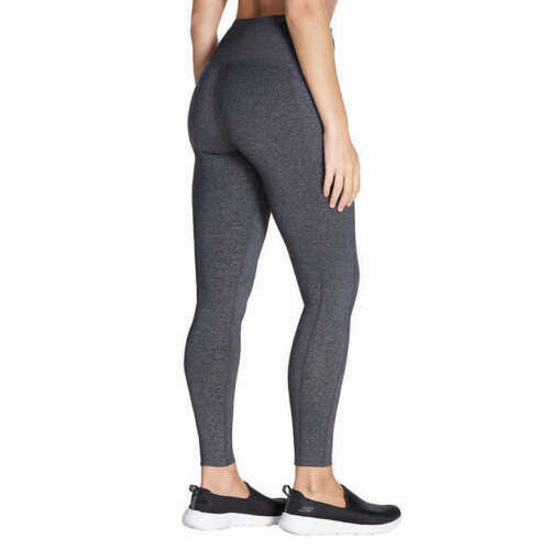 Skechers Women's Go Walk Active Tight - Performance Leggings, Black, Compression Fit, Moisture-Wicking Fabric.