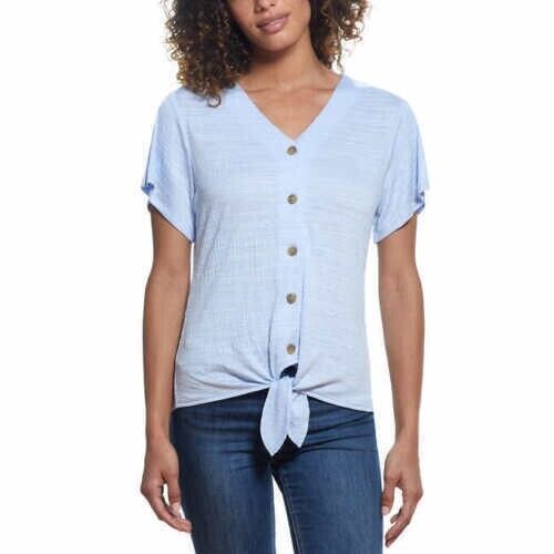 Weatherproof Vintage Women's Tie Front Top