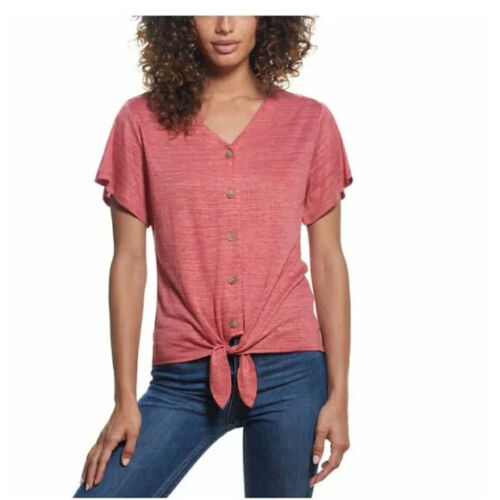 Weatherproof Vintage Women's Tie Front Top