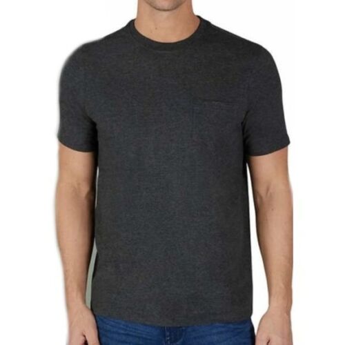 Tahari Men's 4-Way Stretch Tee (Charcoal Heather, Medium)