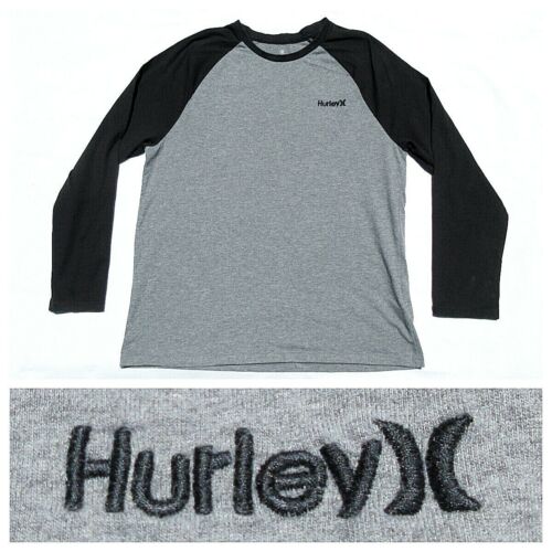 Hurley Mens Long Sleeve shirt (Gray, Small)