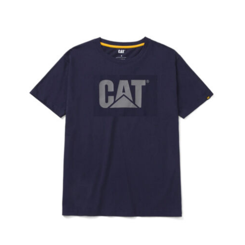 Caterpillar CAT Men's Logo Workwear Relaxed Fit Tee (Navy, XX-Large)