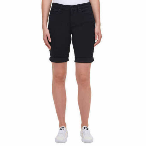 DKNY Women's Bermuda Jean Shorts (Black, 10)