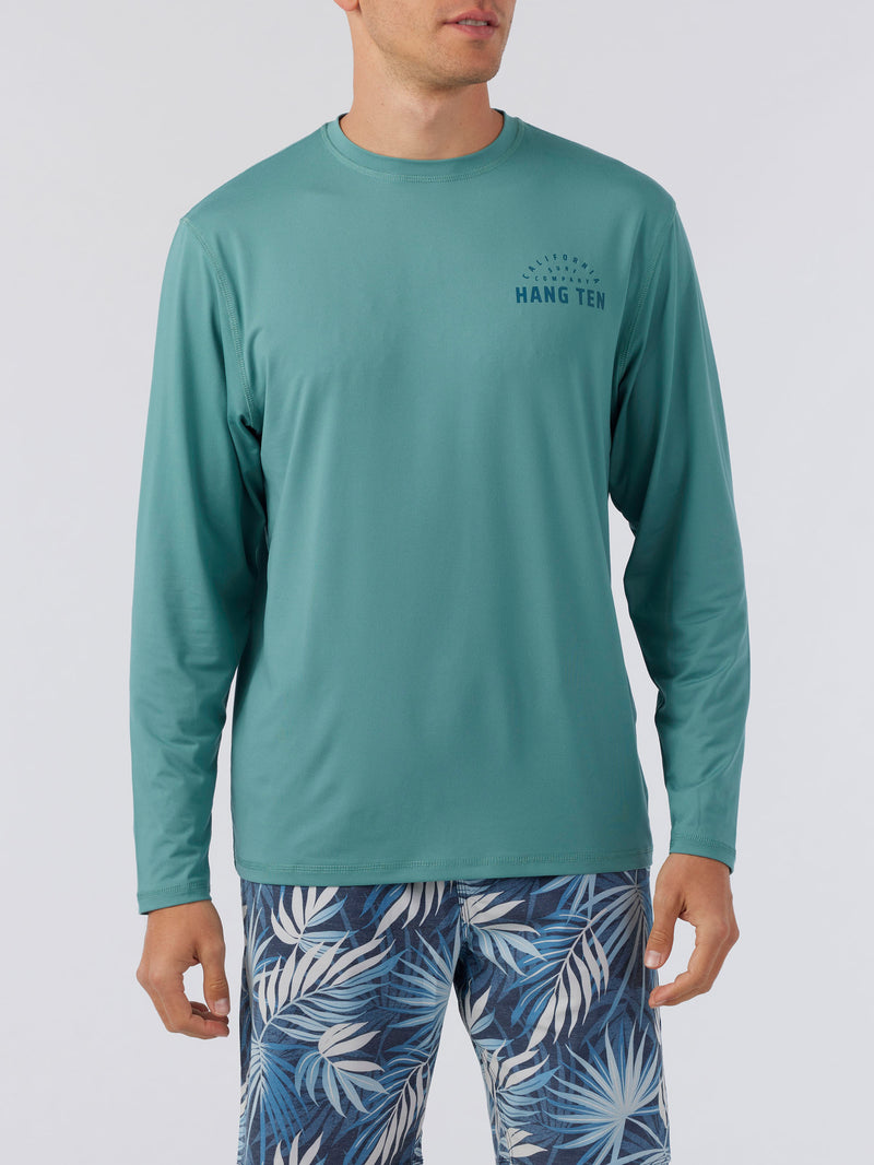 Hang Ten Men's Long Sleeve Sun Tee ShirtÂ (Green, XX-Large)