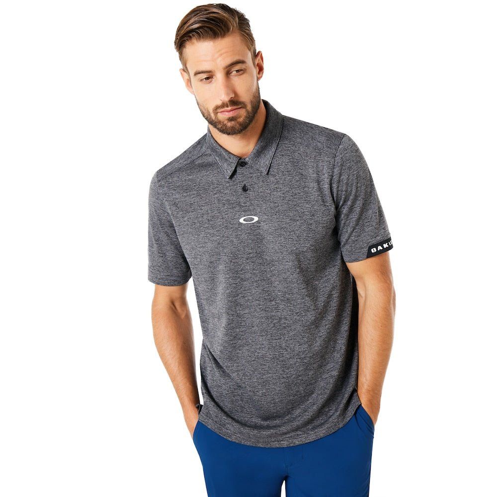 Oakley Men's Aero Ellipse Polo - Performance meets style in a moisture-wicking, slim fit polo shirt.