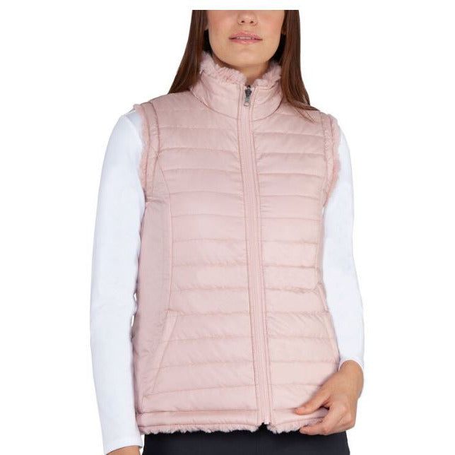 Nicole Miller Women's Reversible Faux Fur Vest - Luxurious and Versatile Fashion Essential