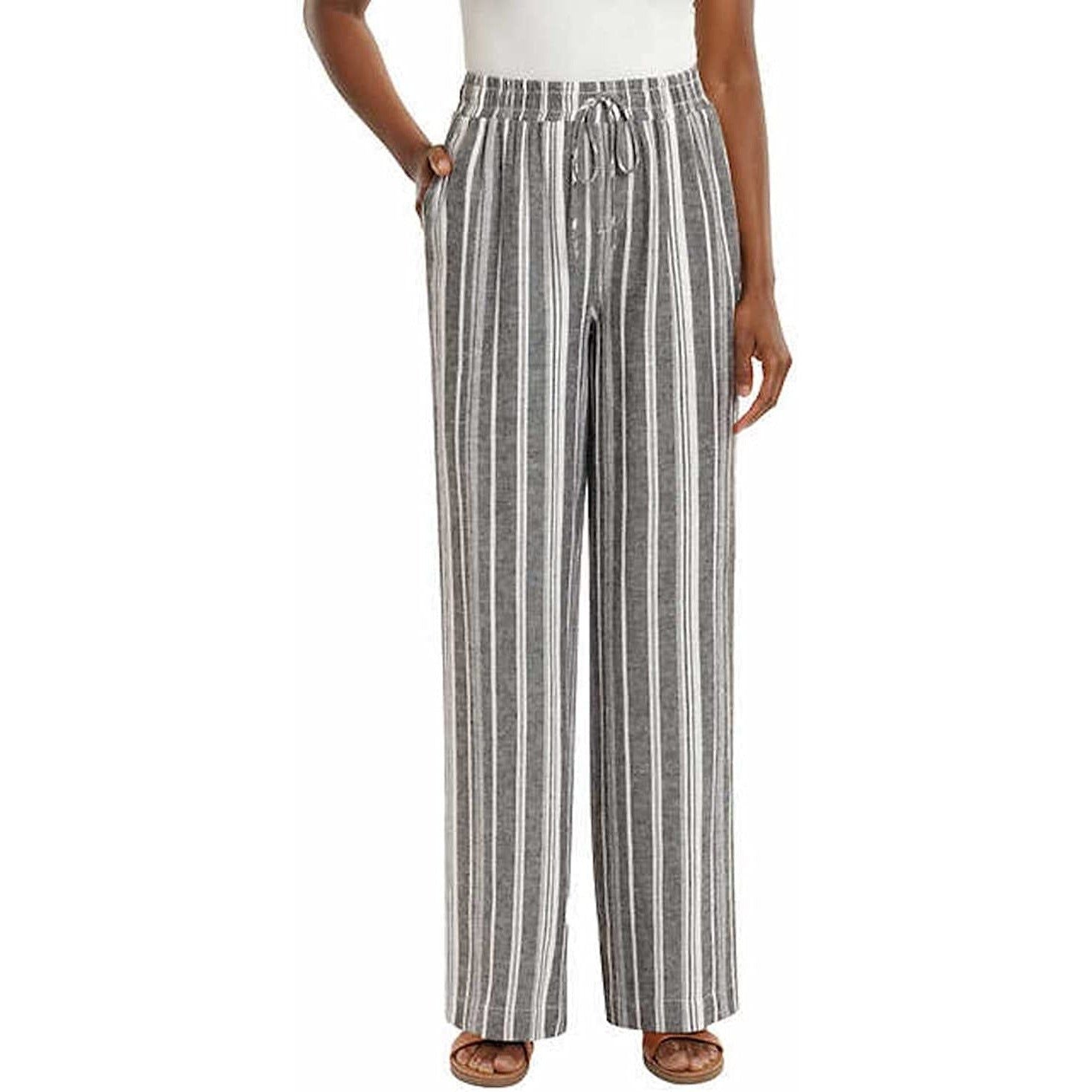 Briggs Women's Linen Blend Pull-On Pants - Soft & Breathable Cropped Trousers for Casual Chic Style | Shop Now