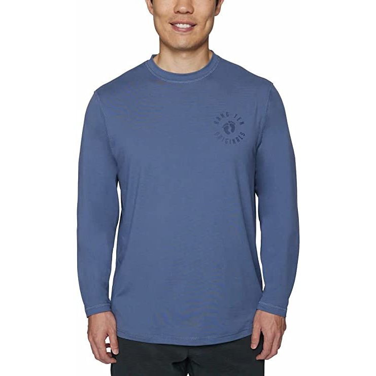 Hang Ten Men's Long Sleeve Sun T-Shirt - UPF 50+ Protection, Moisture-Wicking Fabric, Versatile Design