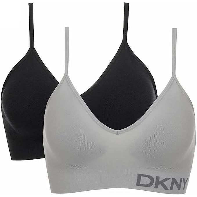 DKNY Women's Seamless Bralette, 2 Pack Bra 