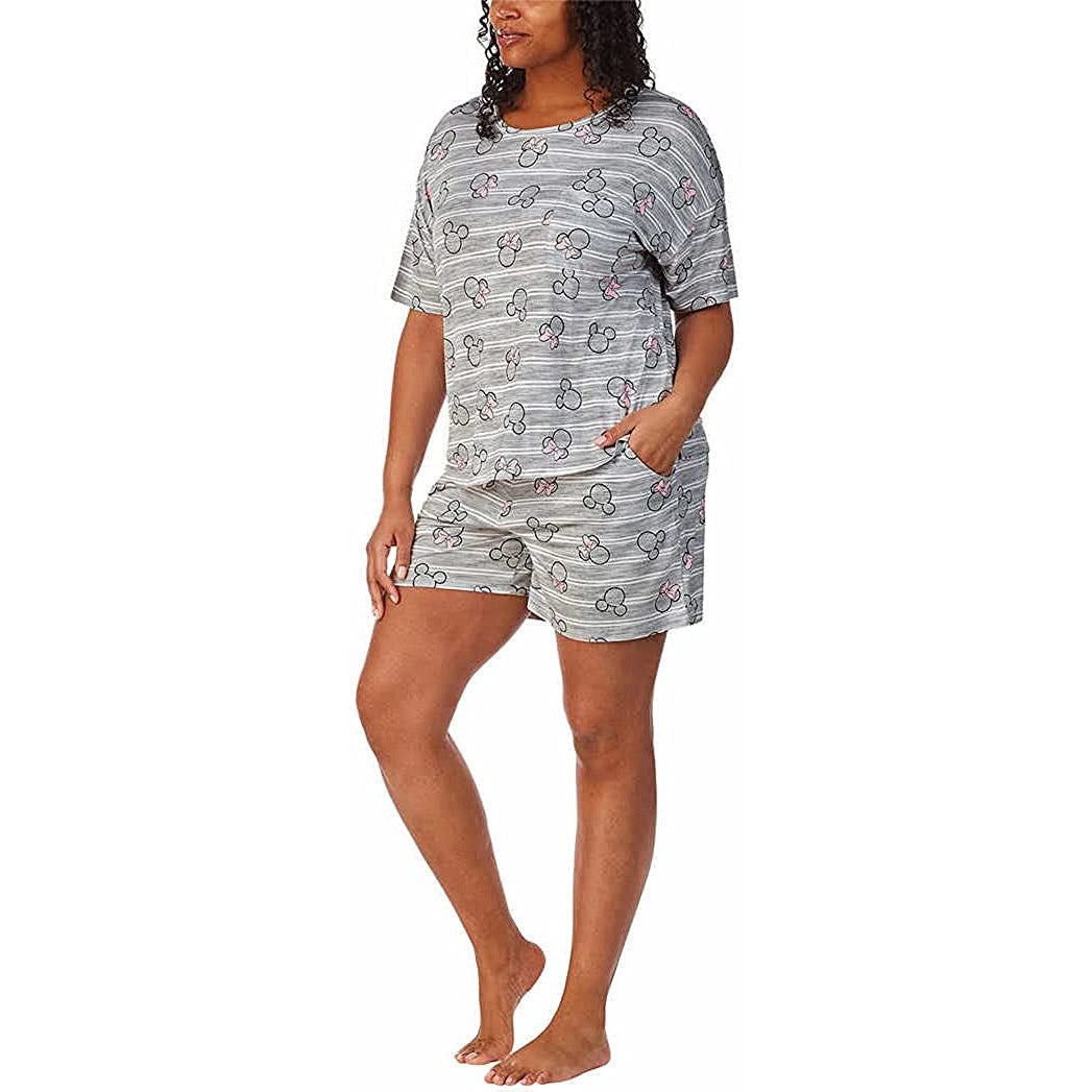 Disney Women's 2 Piece Short Pajama Set - Iconic Character Designs, Comfortable Sleepwear