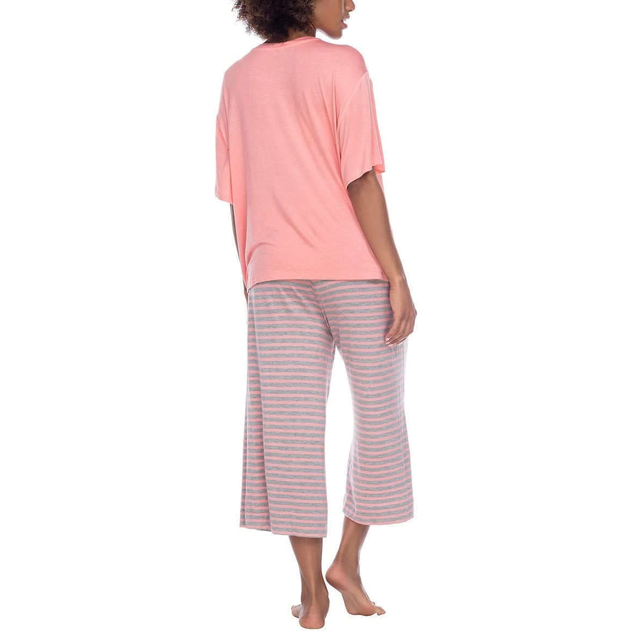 Cozy and chic Honeydew 3-piece pajama set: Long-sleeve top, shorts, and pants in soft, breathable fabric