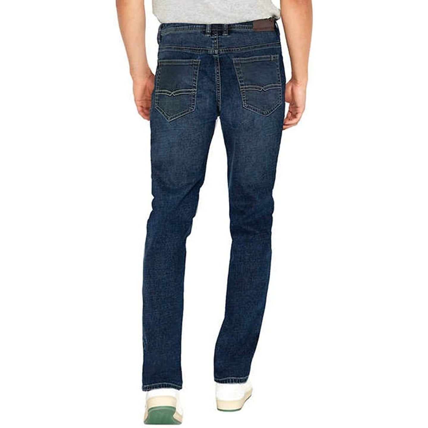 Buffalo David Bitton Men's Jackson-X Straight Stretch Jeans - Dark Wash, Modern Fit, Comfortable Denim