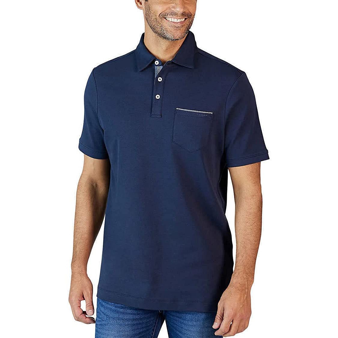 Classic Men's Two Button Polo - Soft Cotton Blend - Versatile Style - Tahari