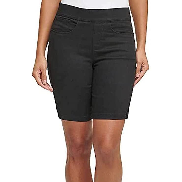 DKNY Women's Comfort Stretch Bermuda Shorts: Stylish pull-on shorts for all-day comfort