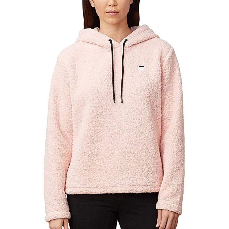 Fila Women's Josephine Sherpa Crop Hoodie - Cozy & Stylish Sherpa Fleece Hoodie for Fashion-forward Women.