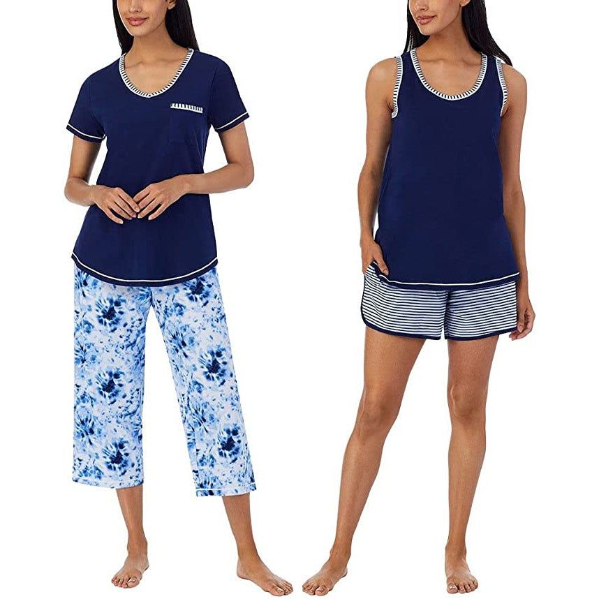 CAROLE HOCHMAN Women's Pajama Set - 4 Piece Sleep & Lounge Wear for Women, Soft and Comfy Loungewear