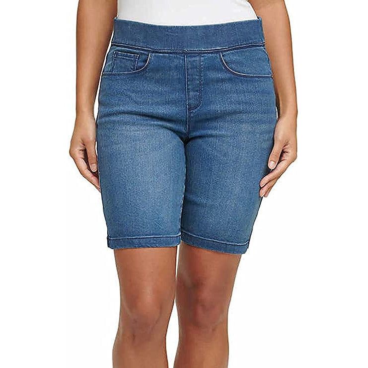 DKNY Women's Comfort Stretch Bermuda Shorts: Stylish pull-on shorts for all-day comfort