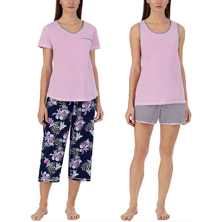 CAROLE HOCHMAN Women's Pajama Set - 4 Piece Sleep & Lounge Wear for Women, Soft and Comfy Loungewear