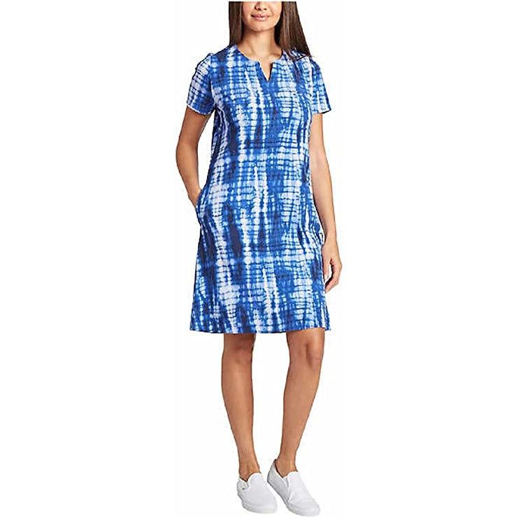 Elegant Ellen Tracy Women's V-Notch Short Sleeve Dress - Trendy Style for Any Occasion