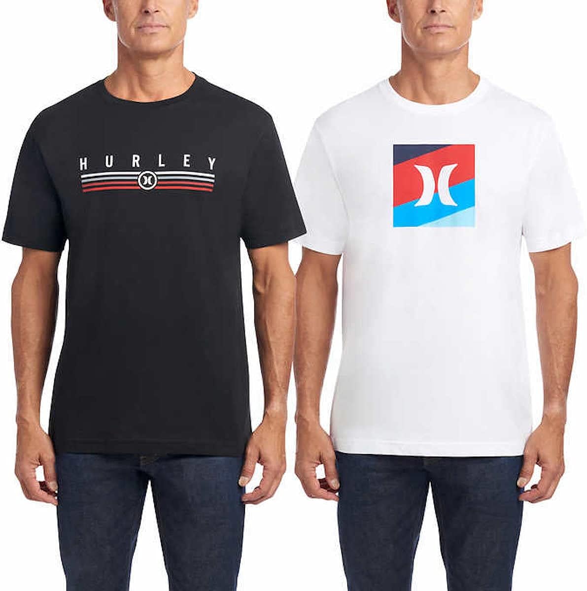 Hurley Men's 2 Pack Classic Graphic Tees 