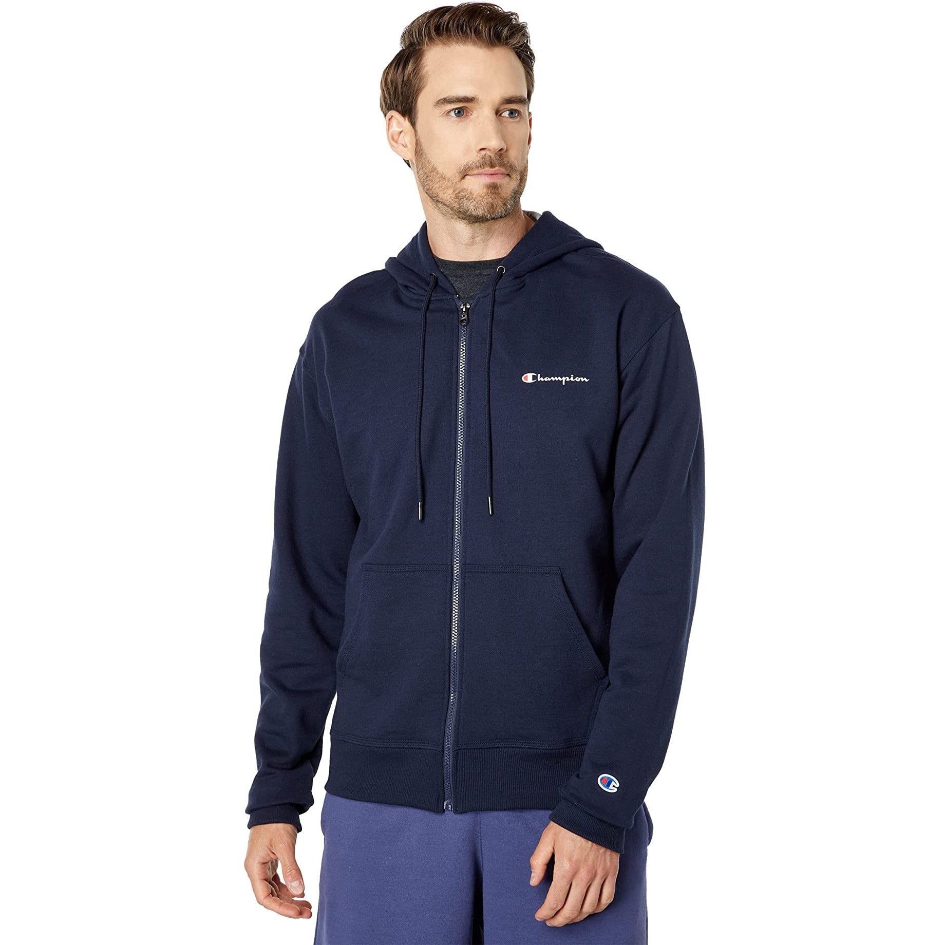 Champion Men's Full Zip Hooded Jacket - Stay Warm in Style