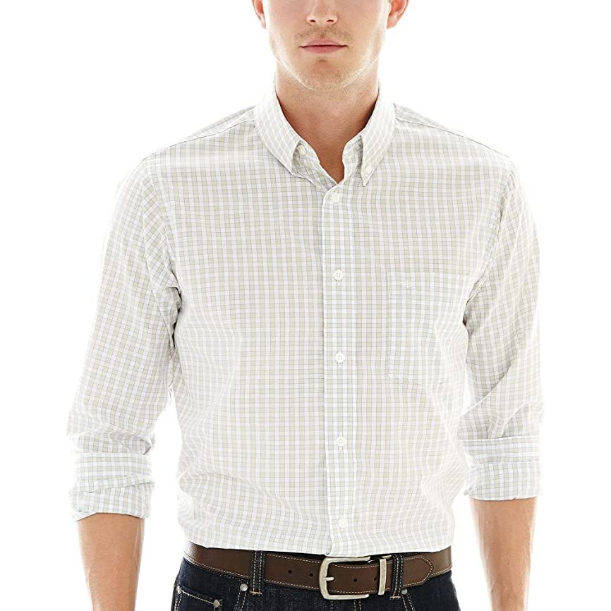 Classic Dockers Men's Long Sleeve Button-Front Shirt - High-Quality and Versatile Fashion
