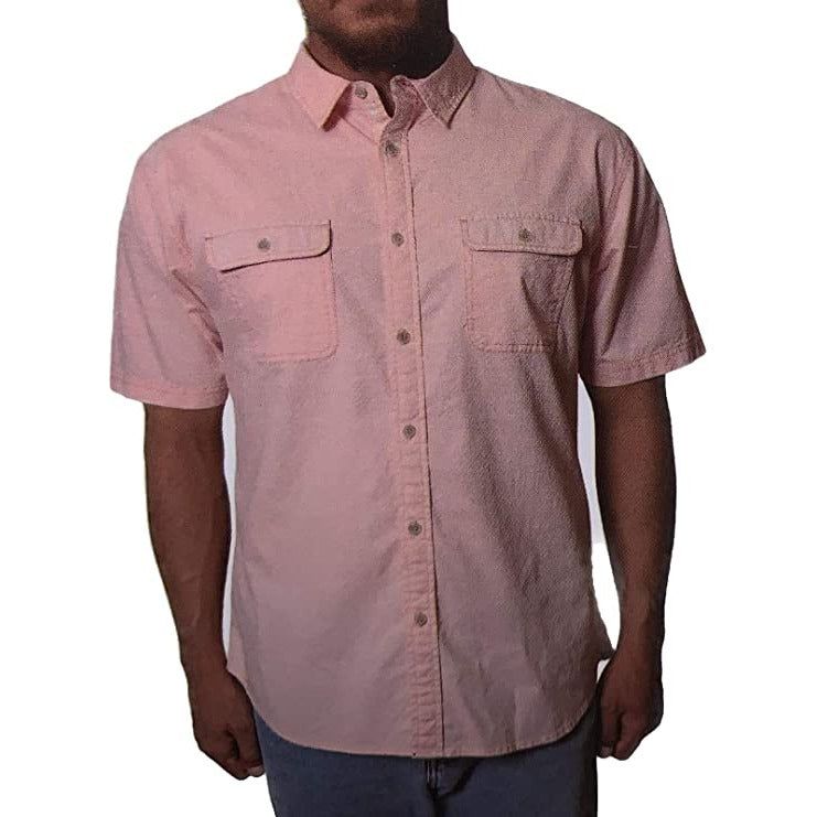 Seapointe Men's Short Sleeve Stretch Woven Button Down Shirt - Comfortable and Stylish