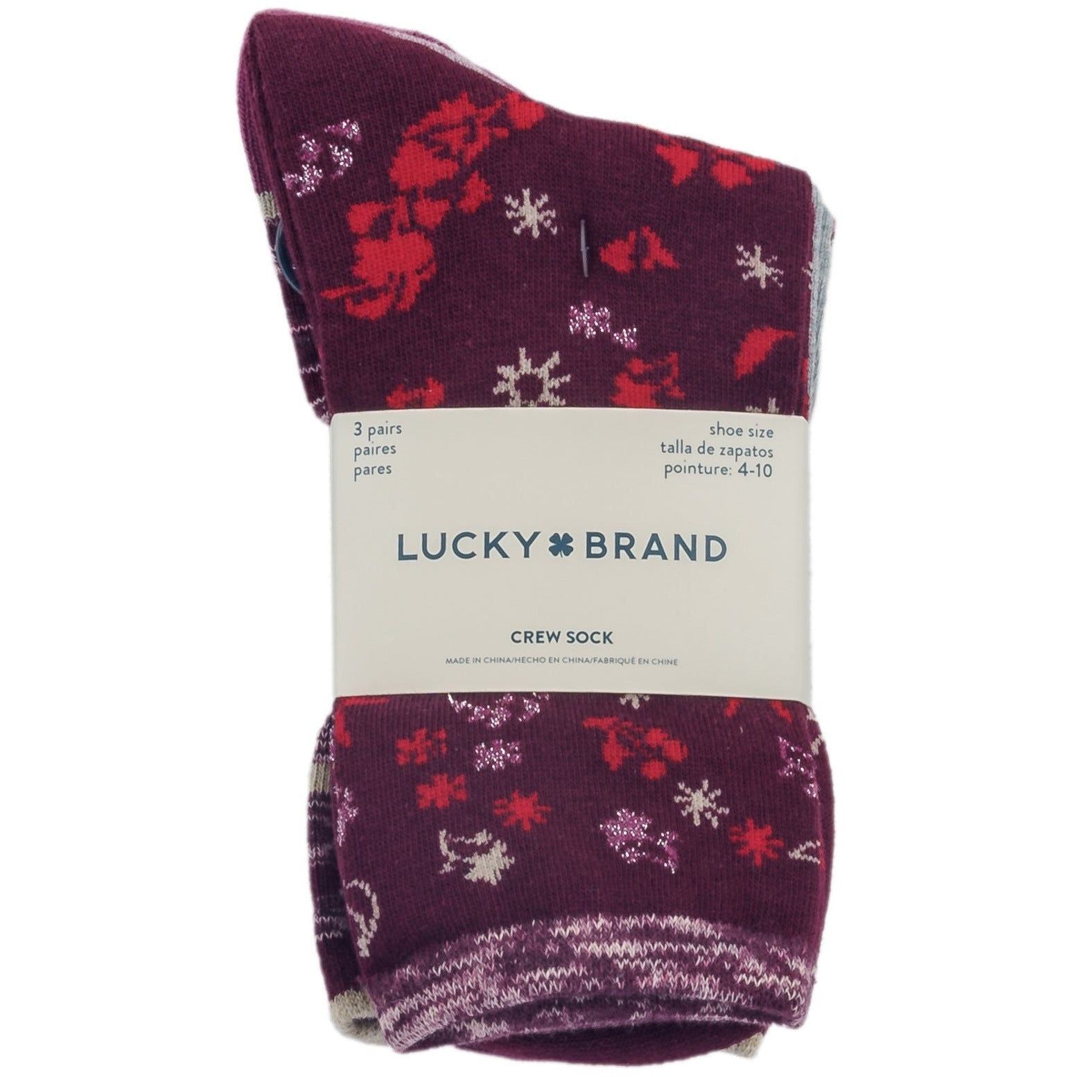 Lucky Brand Women's Crew Socks - Stylish and Comfortable Ankle-Length Cotton Blend Socks