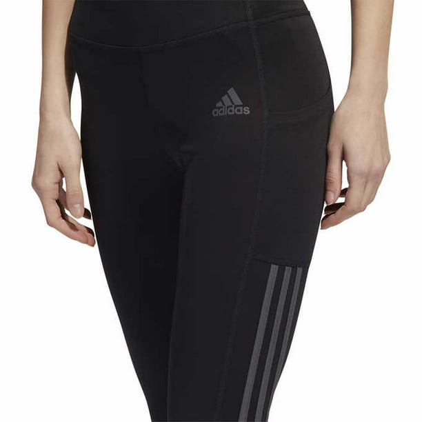 adidas Women's 3-Stripe High Rise Waistband 3/4 Capri Legging