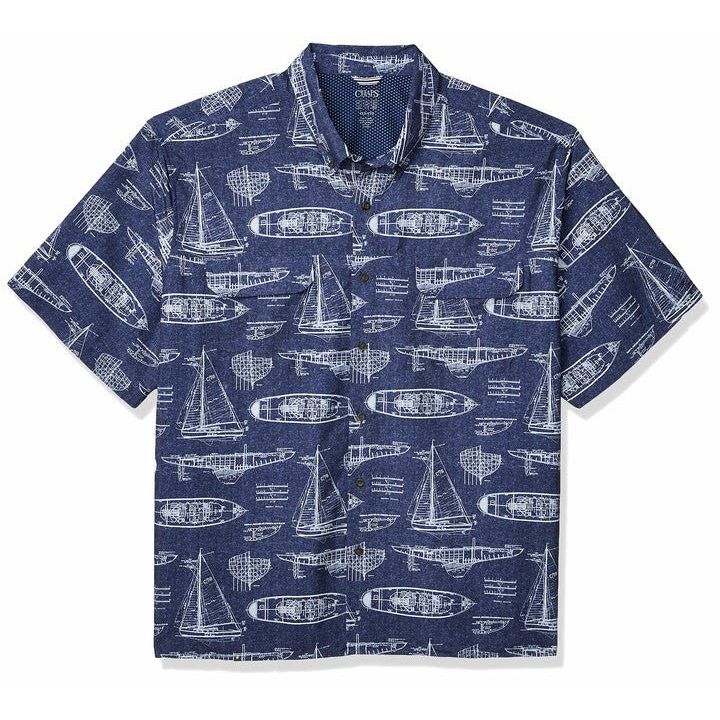 Chaps Men's Regular-Fit Short Sleeve Untucked Performance Sportshirt - mystyle.one