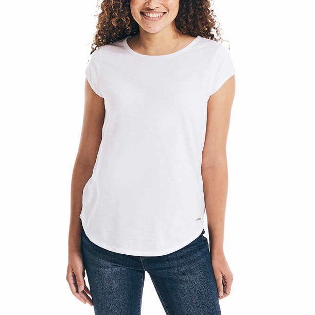 Nautica Women's Short Sleeve Slub Tee - Versatile and Stylish Women's Top in Various Colors